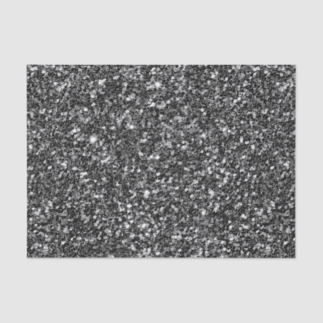Papier Mousseline Parties scintillant noire brillante (Recto)