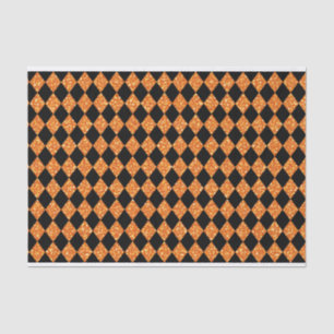 PAPIER MOUSSELINE PARTIES SCINTILLANT NOIRE ET ORANGE REGARDEZ HALLO