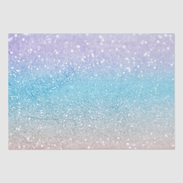 Papier Mousseline Parties scintillant Ombre bleu rose rose toute l'o (Recto)