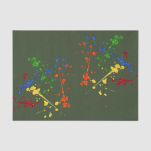 Papier Mousseline Parties scintillant Paintball Party Paint Splatter