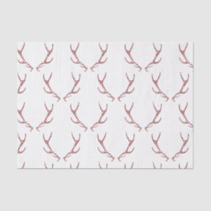 Papier Mousseline Parties scintillant rose Antlers Rustique Glam Gir