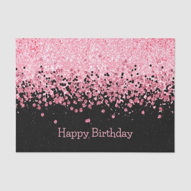 Papier Mousseline Parties scintillant rose étincelant (Recto)