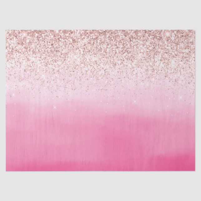 Papier Mousseline Parties scintillant rose ombre blush (Recto)