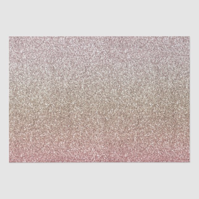 Papier Mousseline Parties scintillant rose or rose (Recto)