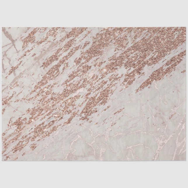 Papier Mousseline Parties scintillant rose pâle Marbre moderne (Recto)
