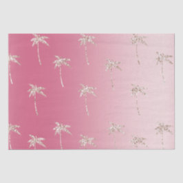 Papier Mousseline Parties scintillant rose pâle Palmiers Ombre