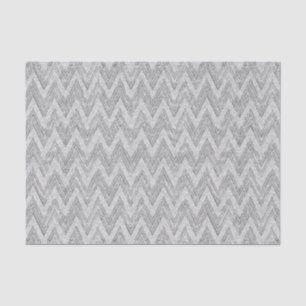 Papier Mousseline Parties scintillant SilverFaux Motif Zigzag Chevro