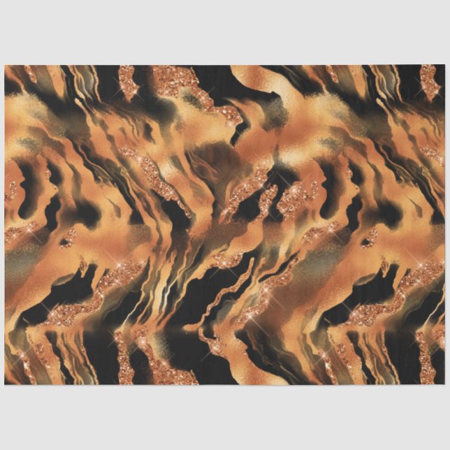 Papier Mousseline Parties scintillant Tiger Series Design #8 (Recto)