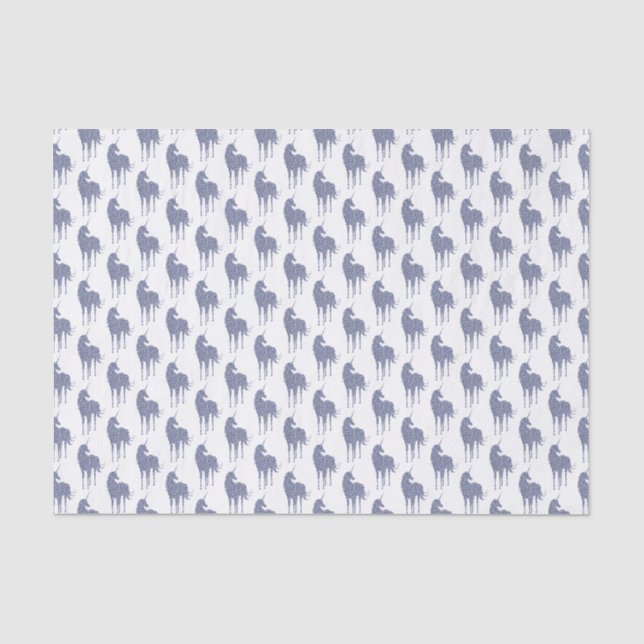 Papier Mousseline Parties scintillant Unicorne violette (Recto)