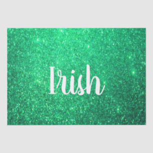 Papier Mousseline Parties scintillant verte St Patrick's Day Irish S
