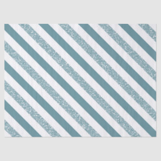 Papier Mousseline Parties scintillantes de rayures bleues