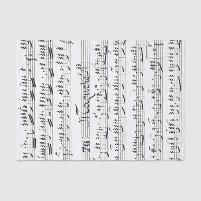 Papier Mousseline Partitions de musique vintage (Recto)