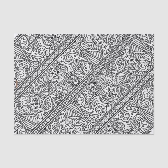 Papier Mousseline Passion de Paisley (Recto)