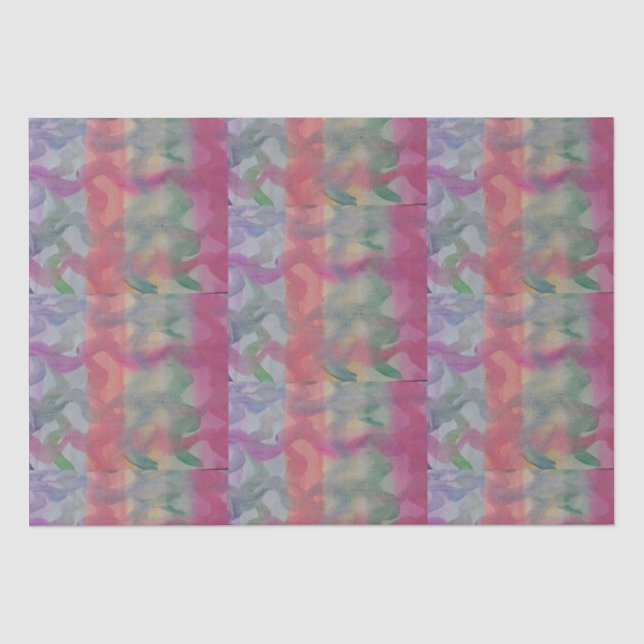 Papier Mousseline Pastel Art Abstrait (Recto)