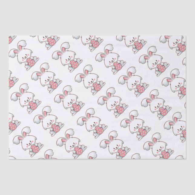 Papier Mousseline Pastel Bunny Elegance (Recto)