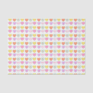 Papier Mousseline Pastel Candy Coeurs de coeur Saint Valentin Amour