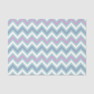 Papier Mousseline Pastel Colors Retro Chevron Motif