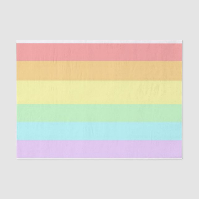 Papier Mousseline Pastel Gay LGBT Pride Mois Drapeau   (Recto)