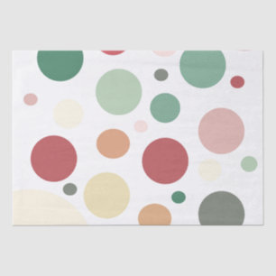 Papier Mousseline Pastel Grand Poka-Dot Design