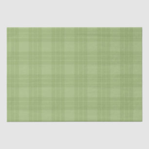 PAPIER MOUSSELINE PASTEL IRLANDAIS VERT PLAID MOTIFS