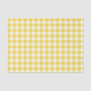 Papier Mousseline Pastel Jaune En vichy Buffalo Check Plaid Motif 