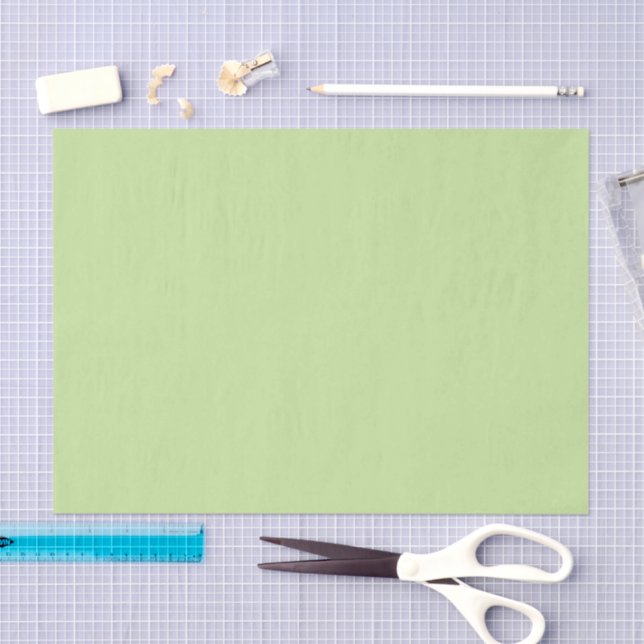 Papier Mousseline Pastel Lime Green Solid Color  (Artisanat)