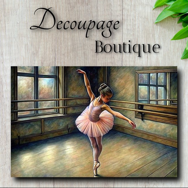 Papier Mousseline Pastel Oil Young Ballerina Decoupage (Pastel Oil Young Ballerina Decoupage Tissue Paper)