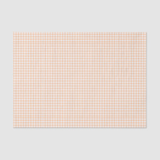 Papier Mousseline Pastel Orange En vichy Motif Petit chèque Plaid