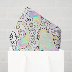 Papier Mousseline Pastel paisley