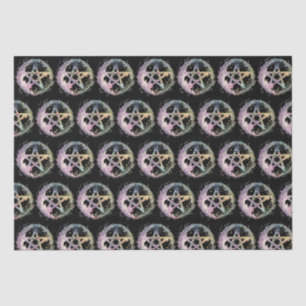 Papier Mousseline Pastel Pentagram Witchcraft Halloween noir