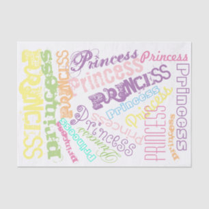 Papier Mousseline Pastel Princess Arc-en-ciel personnalisé Sherbert