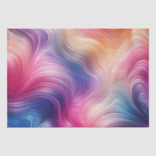 Papier Mousseline Pastel Rainbow Watercolor Textes Vagues Découpage