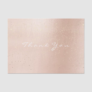 Papier Mousseline Pastel Rose Gold Confetti Blush Merci Nom