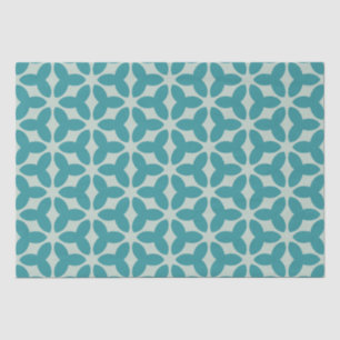 Papier Mousseline Pastel turquoise Blossom Symétrie