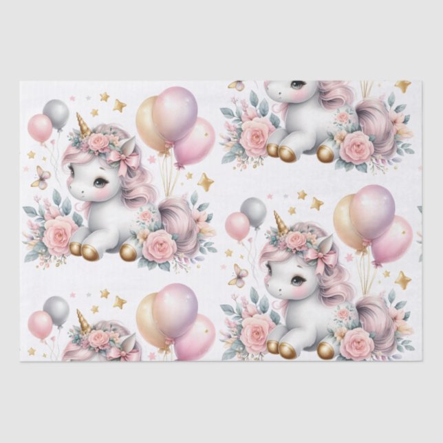 Papier Mousseline Pastel Unicorn (Recto)