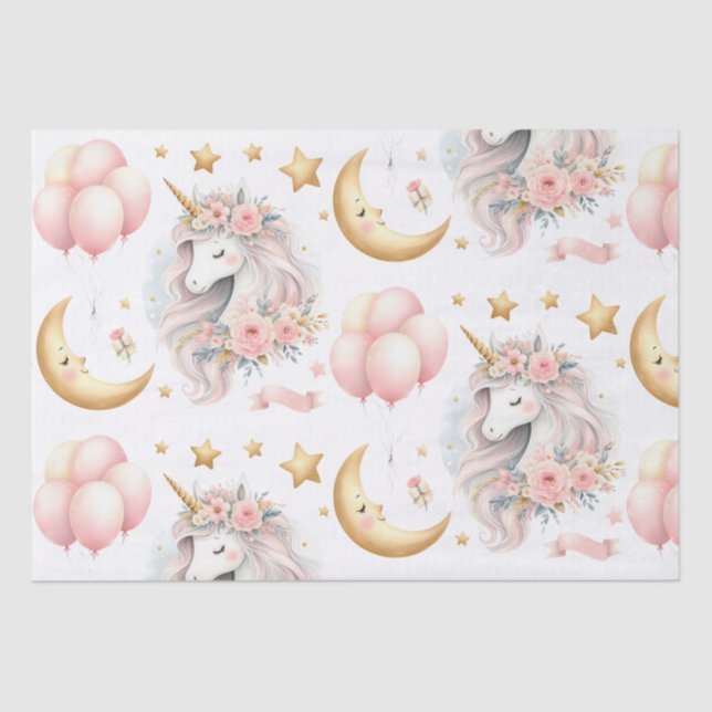 Papier Mousseline Pastel Unicorn (Recto)