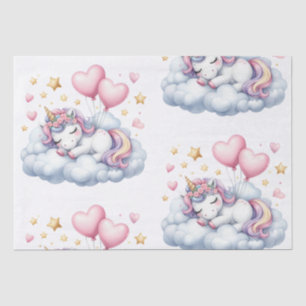 Papier Mousseline Pastel Unicorn