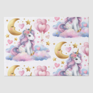 Papier Mousseline Pastel Unicorn