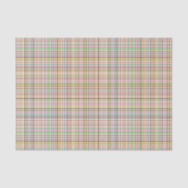 Papier Mousseline Pastels au chocolat Plaid 8 TISSUS PAPIER WRAP (Recto)