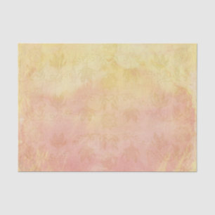 Papier Mousseline Pastels doux aux fleurs Vintages en or