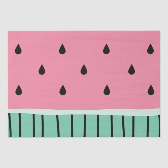 Papier Mousseline Pastèque douce (Recto)