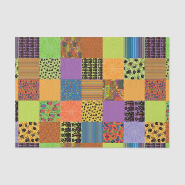 Papier Mousseline Patchwork de Halloween (Recto)