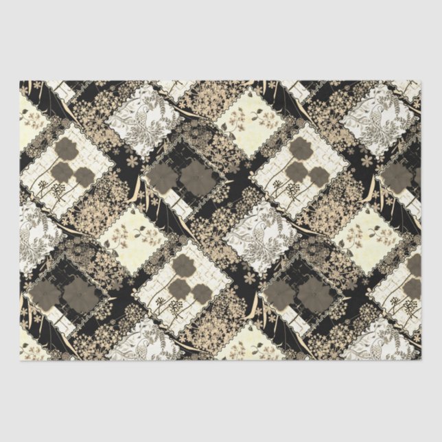 Papier Mousseline Patchwork patchwork quilting artisanal folk ethno  (Recto)