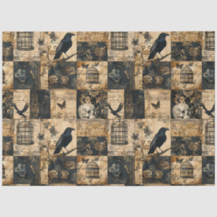 Papier Mousseline Patchwork victorien gothique d'Halloween