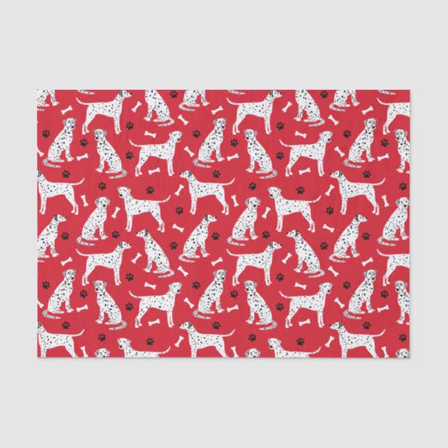 Papier Mousseline Pâtes et os dalmatiens (Recto)