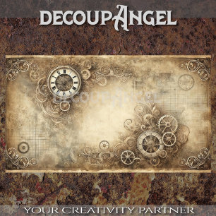 Papier Mousseline Patina Steampunk #2