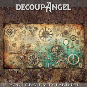 Papier Mousseline Patina Steampunk n° 1