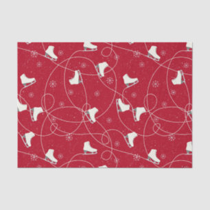 Papier Mousseline Patinage artistique sur le rouge vif