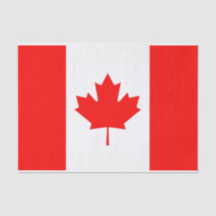 Papier Mousseline Patriotic tissue paper with flag of Canada