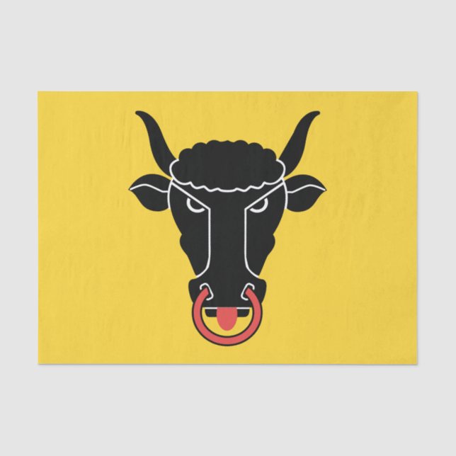 Papier Mousseline Patriotic tissue paper with flag of Uri canton (Recto)